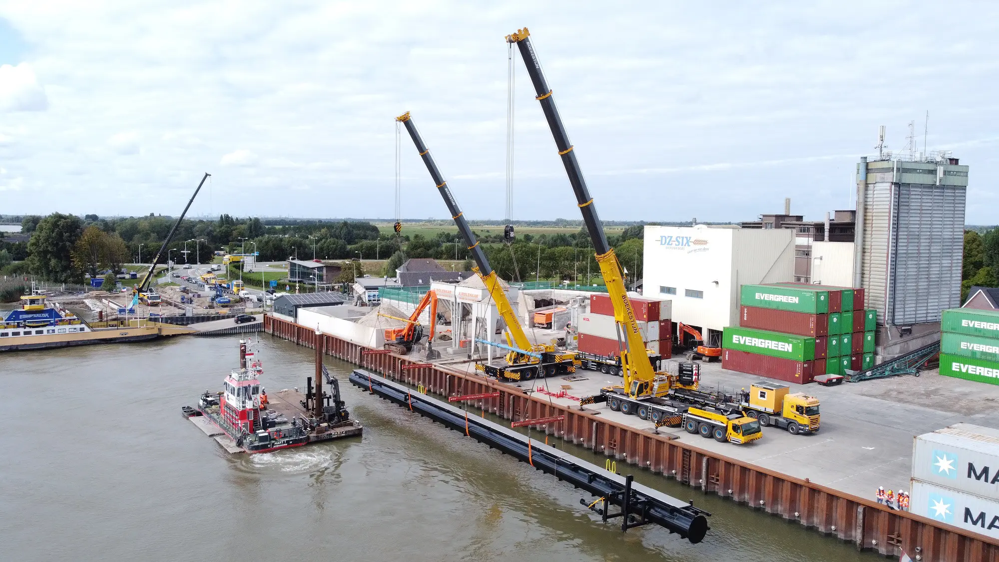 werken aan kademuren