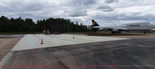 aanleg opstelplaats vliegveld